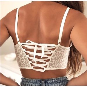 FREE PEOPLE | SHIMMERY CORSET BUSTIER BRALETTE NWT